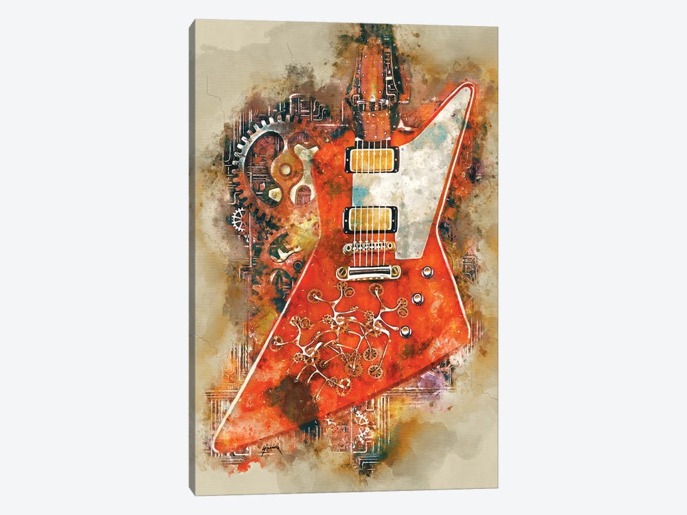The Edge's Steampunk Guitar by Pop Cult Posters 1-piece Canvas Art