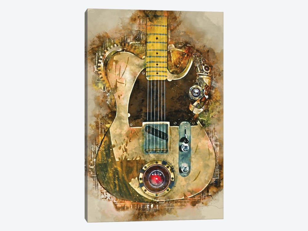 Jeff Beck's Steampunk Guitar by Pop Cult Posters 1-piece Canvas Print