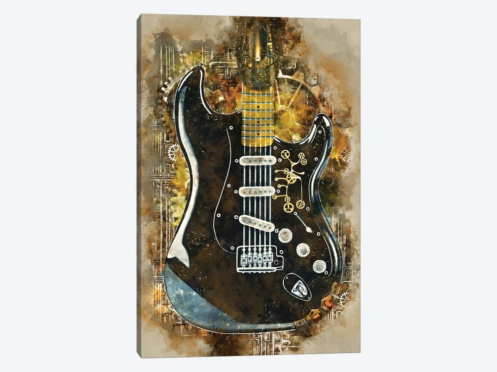 David Gilmour's Steampunk Guitar by Pop Cult Posters 1-piece Canvas Art