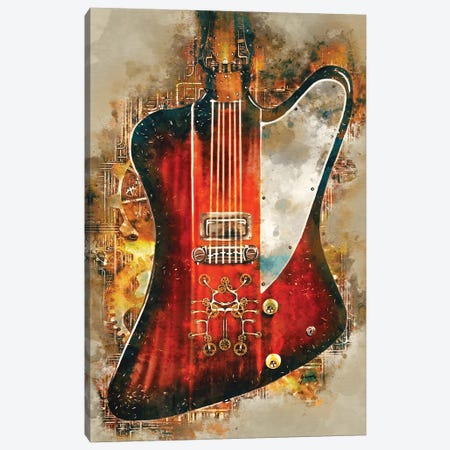 Eric Clapton's Steampunk Guitar Canvas Print #PCP77} by Pop Cult Posters Art Print