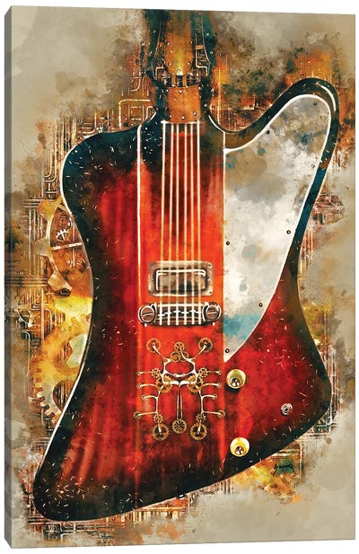 Eric Clapton's Steampunk Guitar Canvas Art Print - Winery/Tavern
