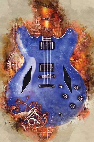 Bands: Dave Grohl's Steampunk Guitar by Pop Cult Posters