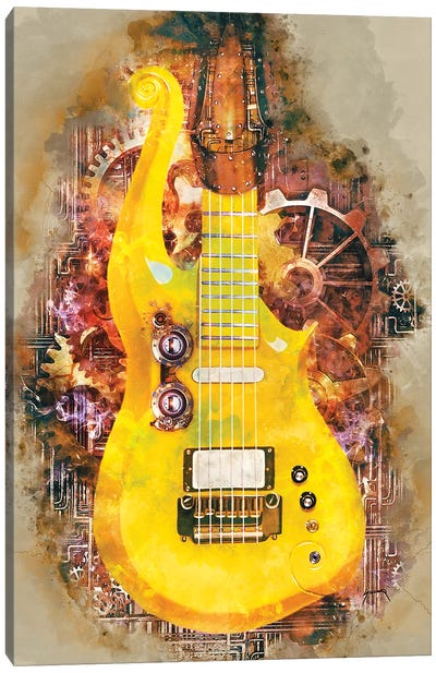 Prince's Steampunk Guitar Canvas Art Print - Pop Cult Posters