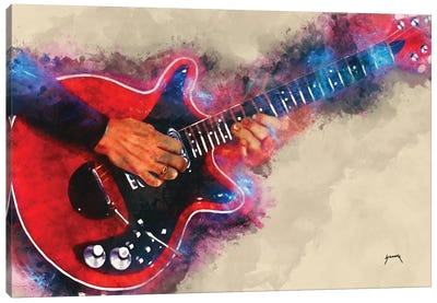 Brian May's Electric Guitar Canvas Art Print - Guitar Art
