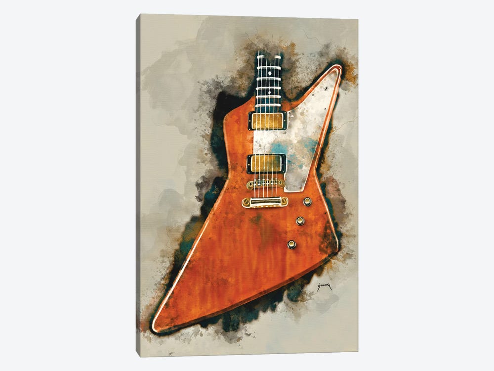 The Edge's Electric Guitar by Pop Cult Posters 1-piece Canvas Art