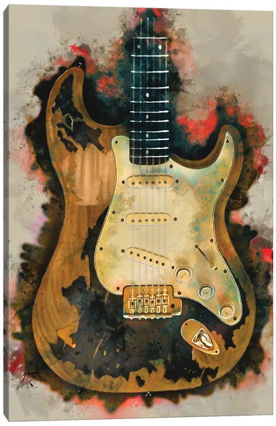 John Mayer's Electric Guitar Canvas Art Print - Pop Cult Posters