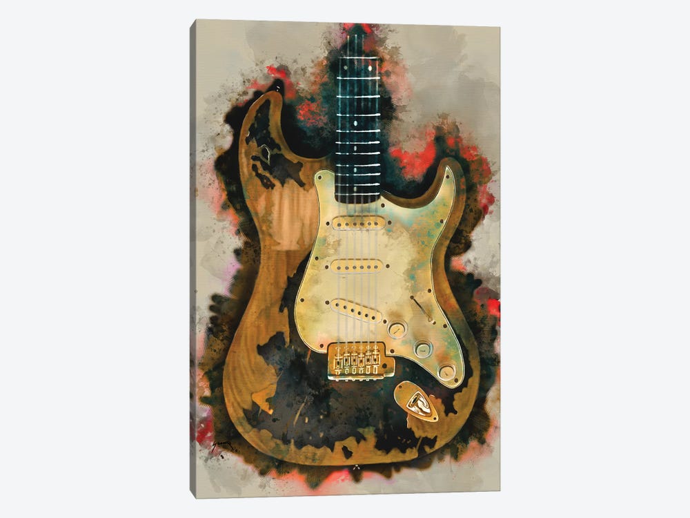 John Mayer's Electric Guitar by Pop Cult Posters 1-piece Canvas Art Print