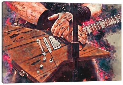 Life, Riff N Hetfield Canvas Art Print - Band Art
