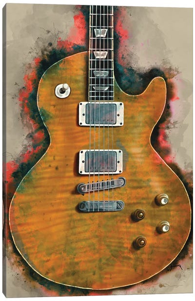 Gary Moore Electric Guitar Canvas Art Print - Blues Music Art