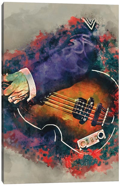 Paul Mccartney's Bass Canvas Art Print - Guitar Art