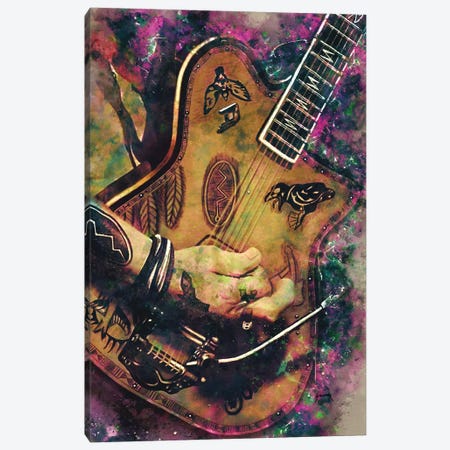 Johnny Depp's Electric Guitar Canvas Print #PCP87} by Pop Cult Posters Canvas Wall Art