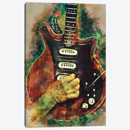 Brian May's Guitar Canvas Print #PCP89} by Pop Cult Posters Canvas Art Print