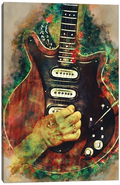 Brian May's Guitar Canvas Art Print - Blues Music Art