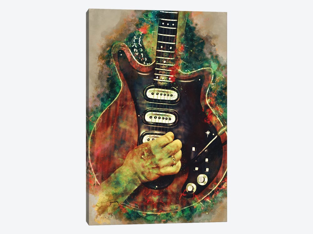 Brian May's Guitar by Pop Cult Posters 1-piece Canvas Art