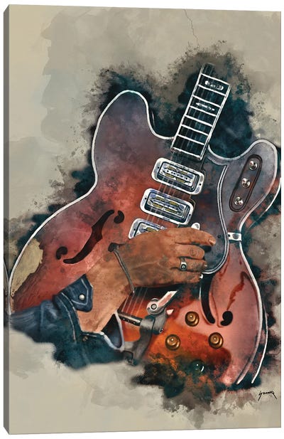 Dan Auerbach's Guitar Canvas Art Print - Pop Cult Posters