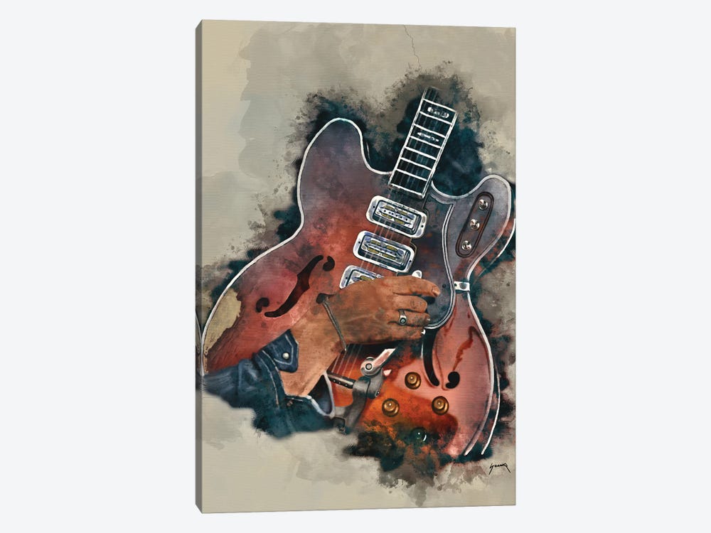 Dan Auerbach's Guitar by Pop Cult Posters 1-piece Canvas Print