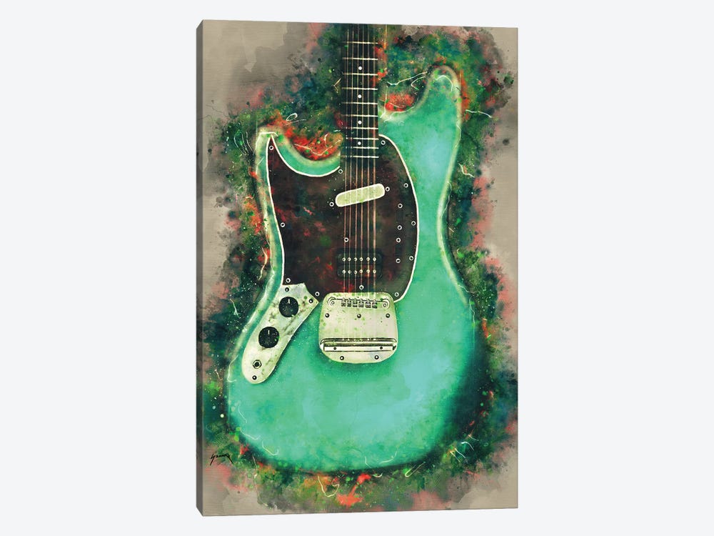 Kurt Cobain's Electric Guitar by Pop Cult Posters 1-piece Canvas Art