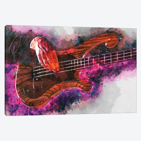 Les Claypool'S Bass Guitar Canvas Print #PCP91} by Pop Cult Posters Canvas Art