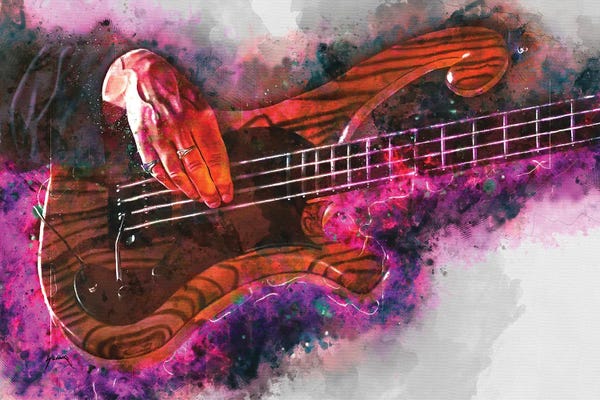 Rock 'n' Roll: Les Claypool'S Bass Guitar by Pop Cult Posters