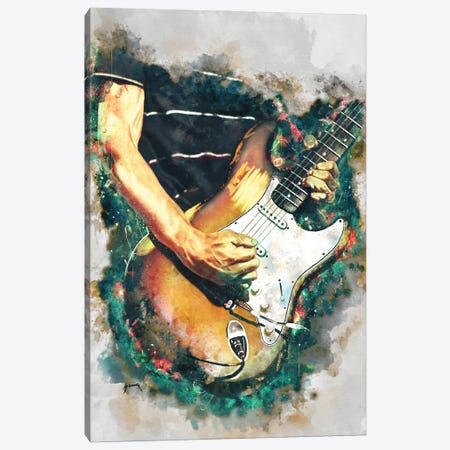 Frusciante's Electric Guitar Canvas Print #PCP92} by Pop Cult Posters Canvas Wall Art