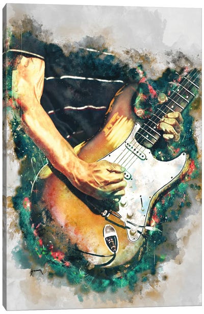 Frusciante's Electric Guitar Canvas Art Print - Pop Cult Posters