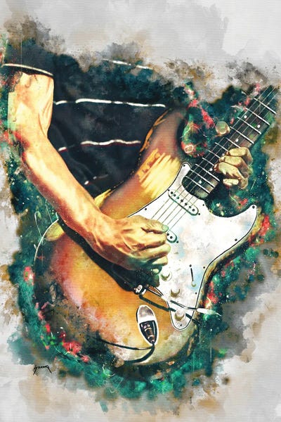 Rock 'n' Roll: Frusciante's Electric Guitar by Pop Cult Posters