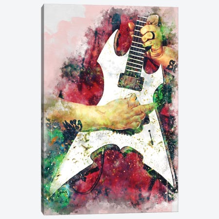 Mick Thomson Electric Guitar Canvas Print #PCP94} by Pop Cult Posters Art Print