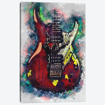 Joe Satriani's Electric Guitar Canvas Print #PCP95} by Pop Cult Posters Canvas Print