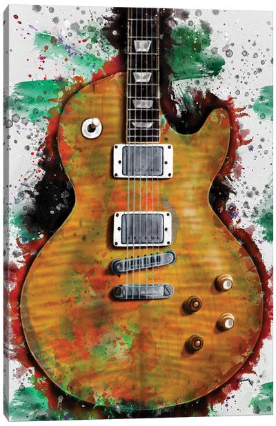 Gary Moore's Electric Guitar Canvas Art Print - Blues Music Art