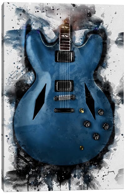 Dave Grohl's Electric Guitar Canvas Art Print - Band Art