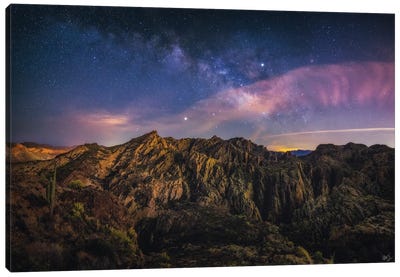 Stars And Stripes Canvas Art Print - Hyperreal Landscape Photography
