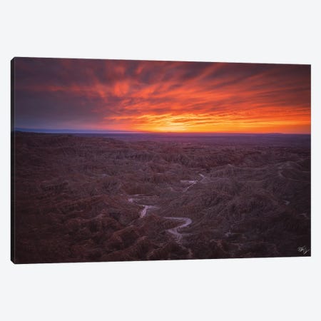 Burning Badlands Canvas Print #PCS14} by Peter Coskun Canvas Wall Art
