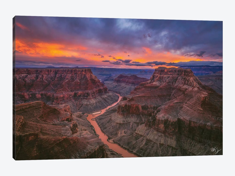 Confluence Sunset by Peter Coskun 1-piece Canvas Art Print