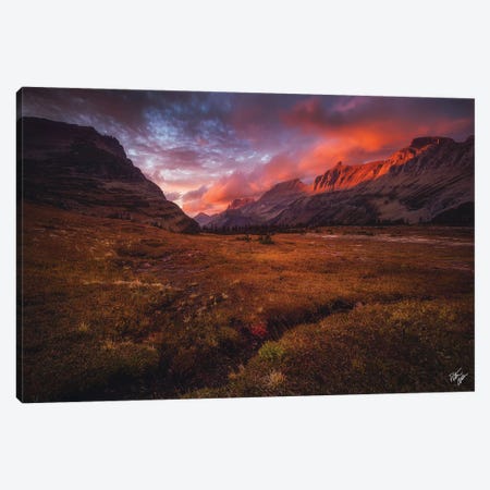 Going To The Sun Set Canvas Print #PCS56} by Peter Coskun Canvas Artwork