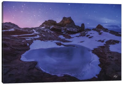 Mars On Ice Canvas Art Print - Hyperreal Landscape Photography
