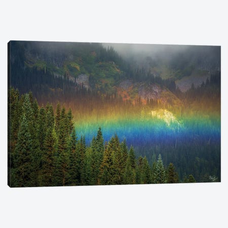 Rainier Rainbow Canvas Print #PCS88} by Peter Coskun Canvas Wall Art