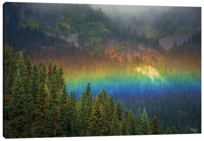 Rainier Rainbow Canvas Art Print - Peter Coskun