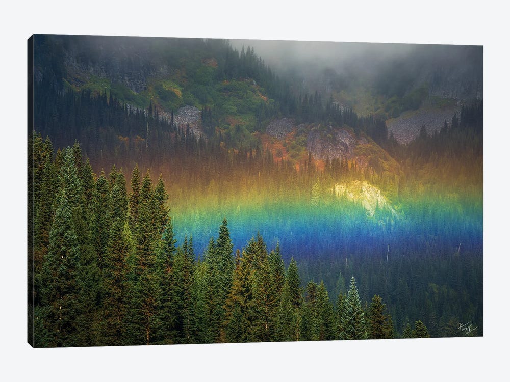 Rainier Rainbow by Peter Coskun 1-piece Canvas Art Print