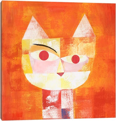 Klee Canvas Art Print - Planet Cat