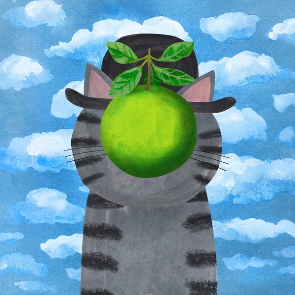 Son Of Man: Meowgritte by Planet Cat