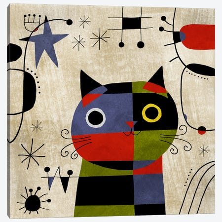Meowro Canvas Print #PCT16} by Planet Cat Canvas Art Print