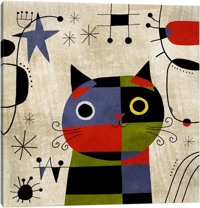 Meowro Canvas Art Print - Planet Cat