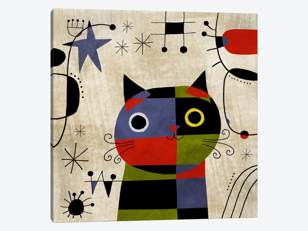 Meowro by Planet Cat 1-piece Canvas Art Print