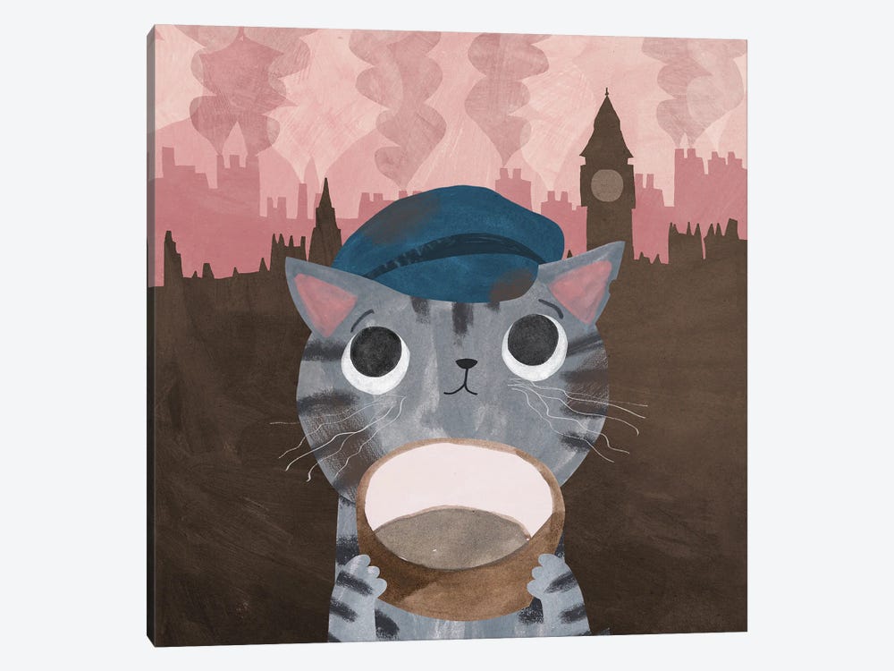 Oliver Hiss by Planet Cat 1-piece Canvas Wall Art