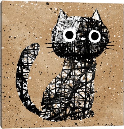 Pawlock Canvas Art Print - Planet Cat