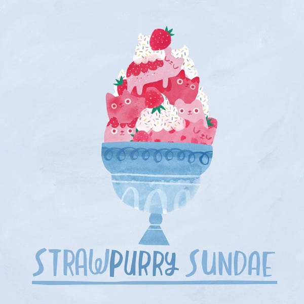 Planet Cat: Strawpurry Sundae by Planet Cat