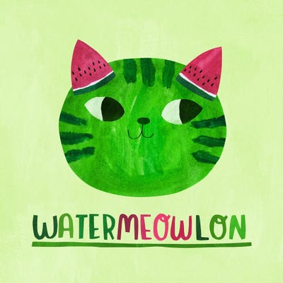 Watermeowlon by Planet Cat multi panel art
