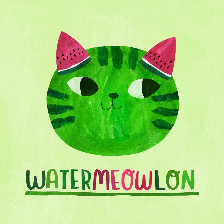 Watermeowlon by Planet Cat wall art