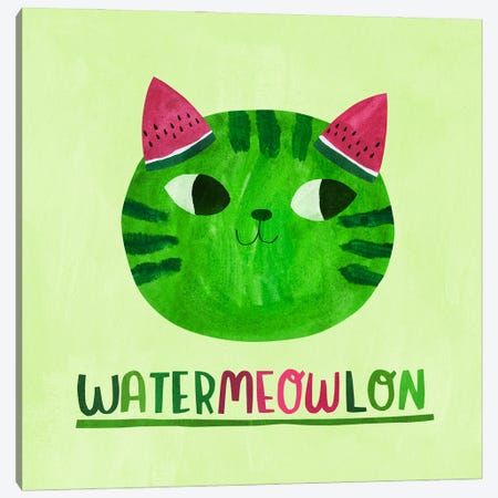 Watermeowlon Canvas Print #PCT25} by Planet Cat Canvas Artwork