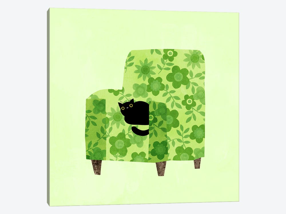 Pear Green Chair by Planet Cat 1-piece Canvas Print
